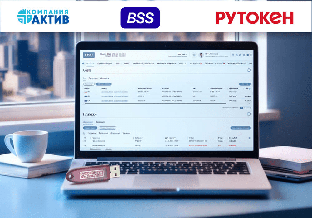 Продолжение партнерства: системы ДБО от BSS поддерживают флагманские устройства Рутокен ЭЦП 3.0 3120