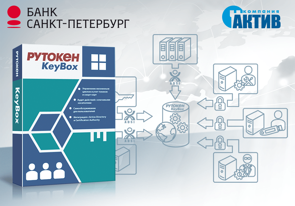 Банк «Санкт-Петербург» внедрил систему управления ключевыми носителями Рутокен KeyBox